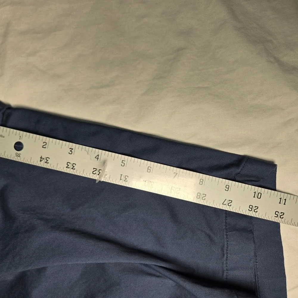 Tommy Bahama Boracay Shorts Mens 40 Blue Cotton Stretch Flat Front Marlin Logo